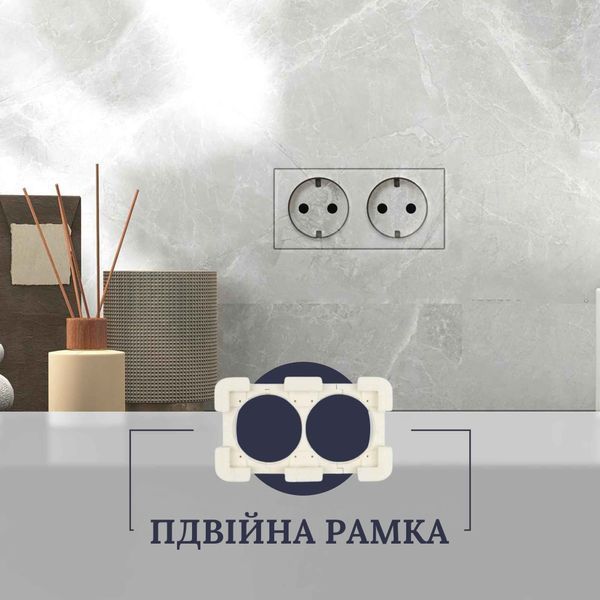 Прихована рамка для вимикачів та розеток E40009 фото